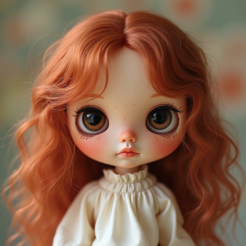 Dreamy Blythe Doll Portrait in Whimsical Style