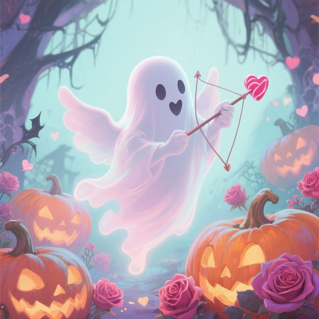 Ghostly Cupid Blends Halloween Romance