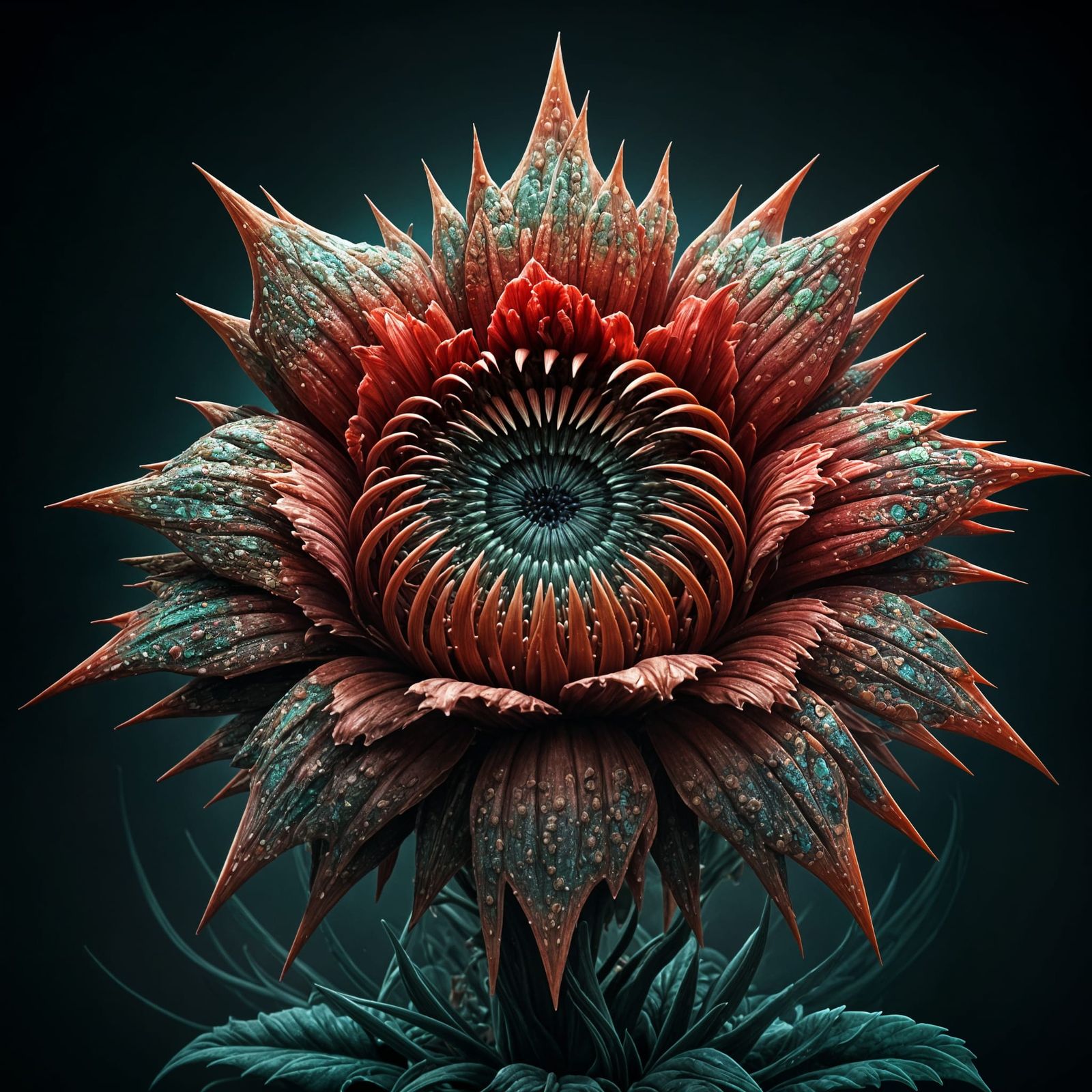 Epic Metallic Alien Flesh Eating Flower