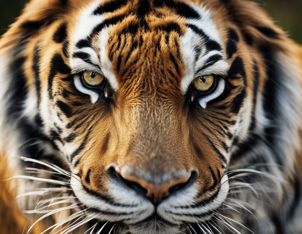 A gold and silver metallic statue of a tiger pouncing