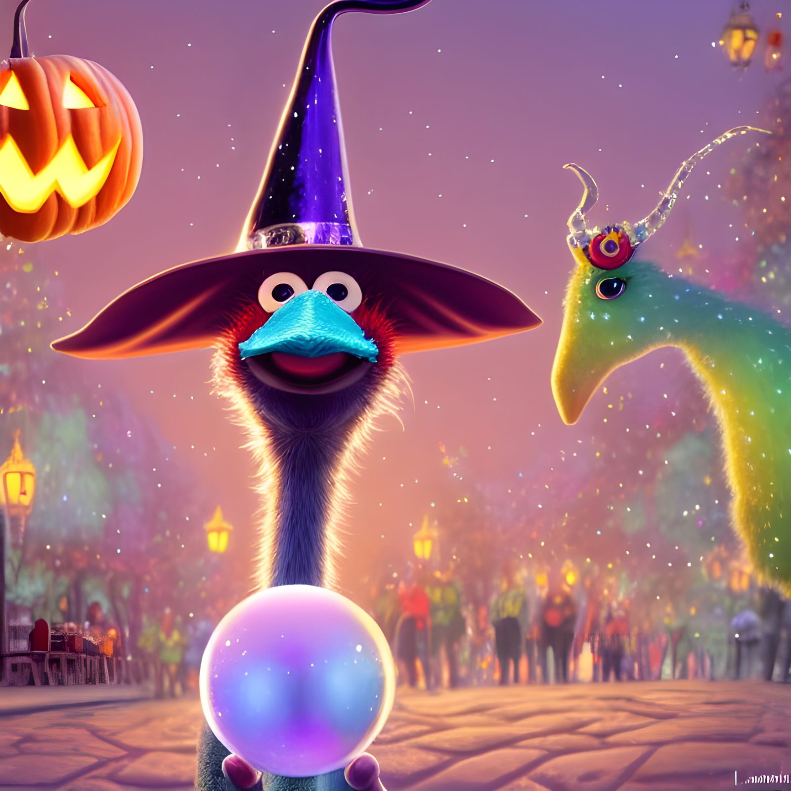 Pixar Emu Witch Summoning Magic at Carnival