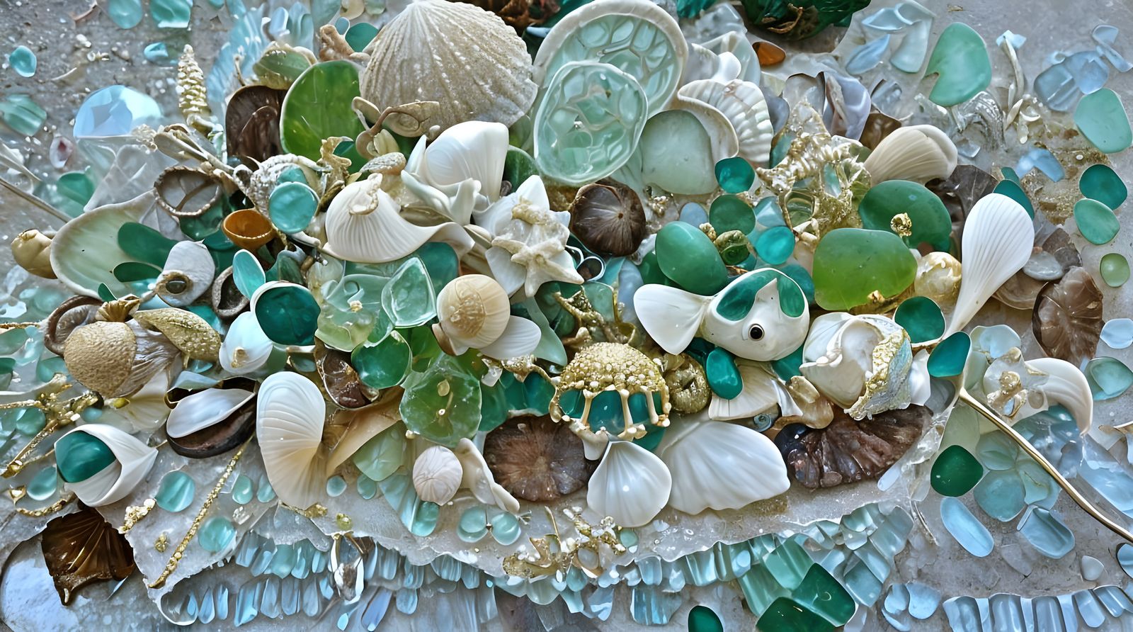 Vibrant Sea Glass Treasure in Pastel Hues