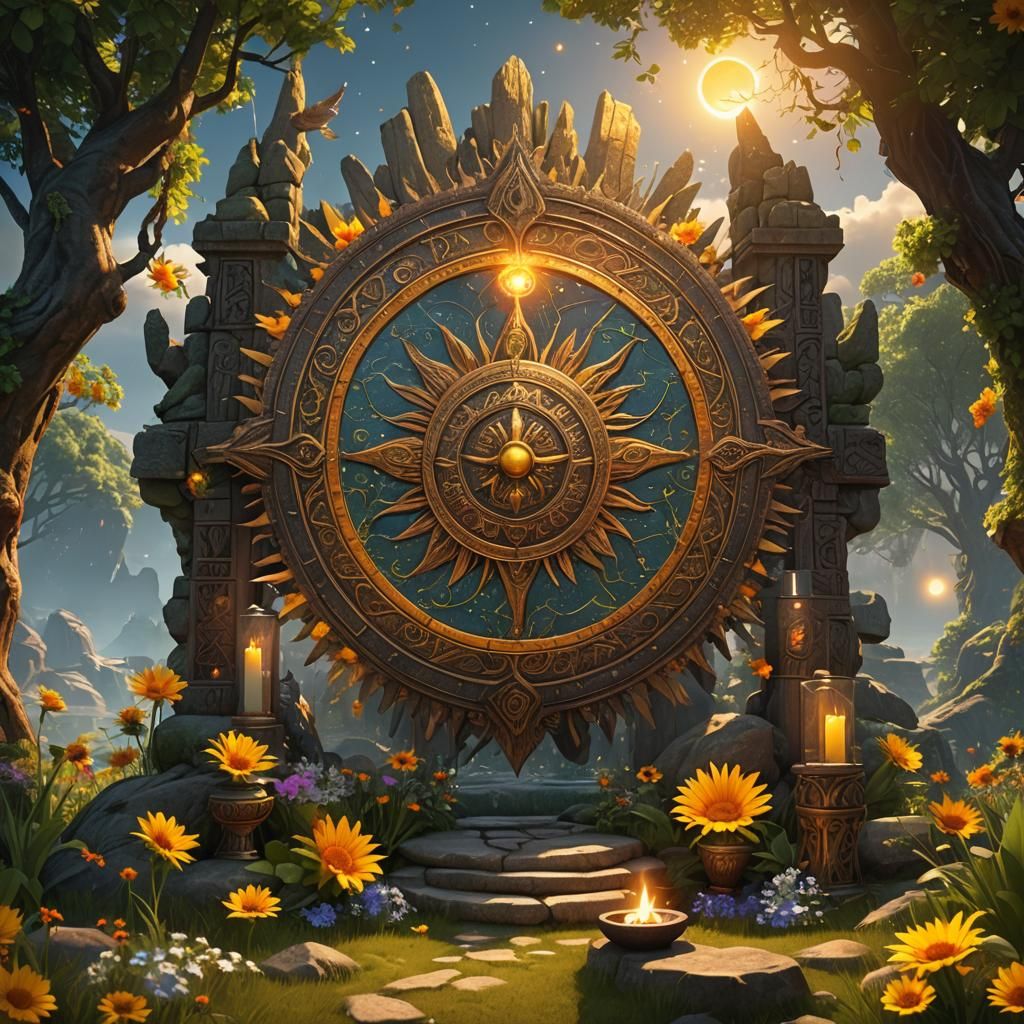 Litha Summer Solstice Rituals: Fantasy Concept Art