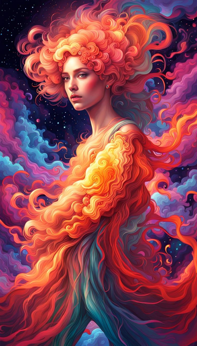 Empathy Embodied in a Swirling Galaxy: Digital Art