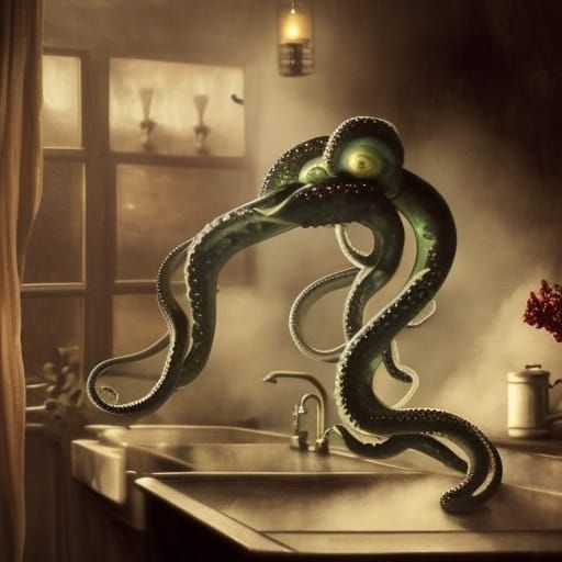 Haunted Kitchen: Tentacles in Hyperrealistic Horror
