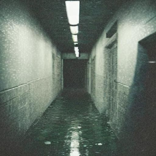 Creepy Tall Man in Dark Film Noir Alley