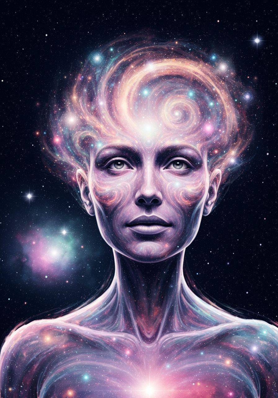 Ethereal Celestial Being of Stardust and Cosmic Energy