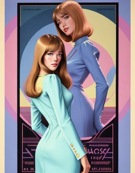 Françoise Hardy in Paris: Retro Poster Art
