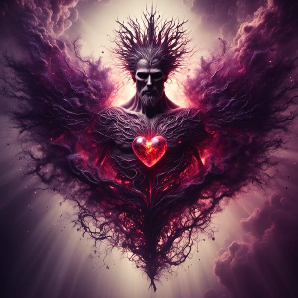 Sacred Heart Tattoo Design in Traditional Style