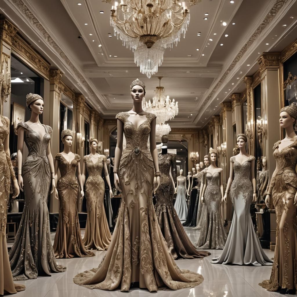 Luxurious Haute Couture in a Designer Showroom