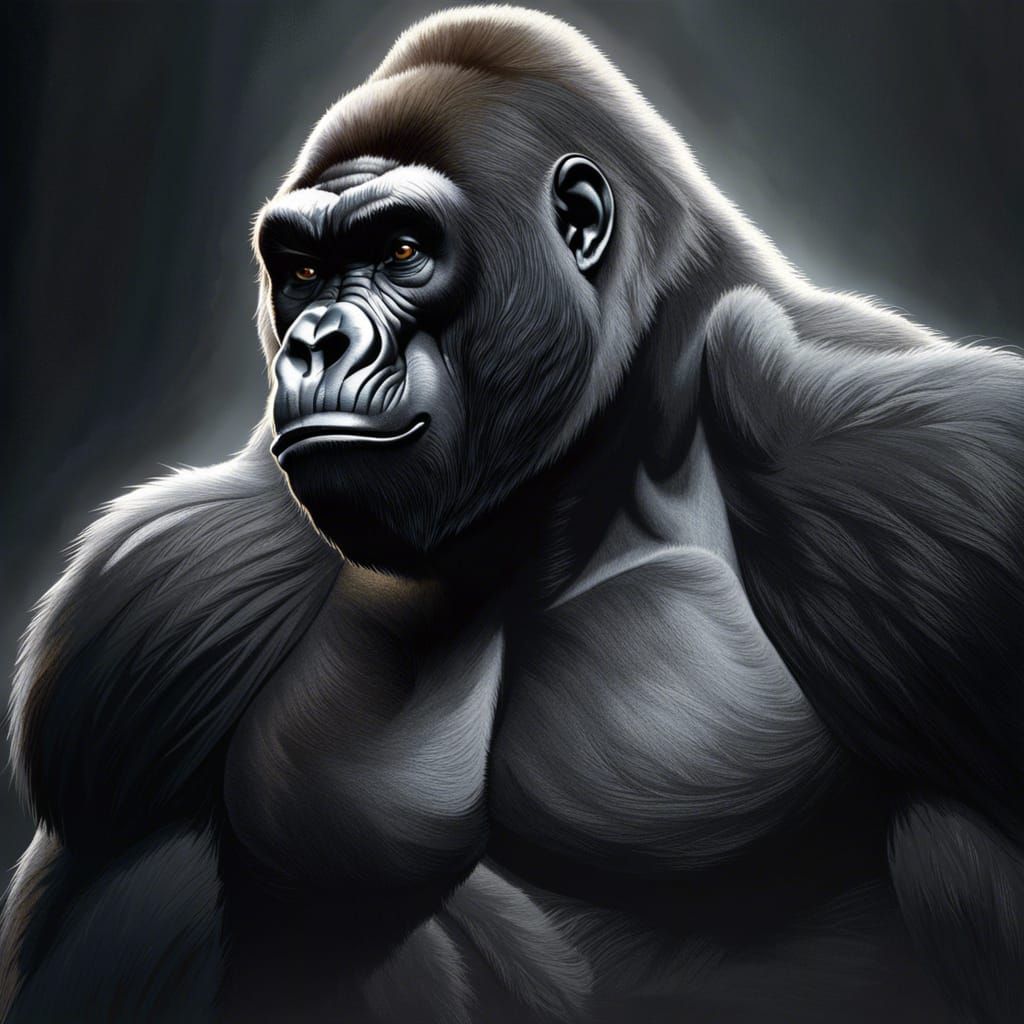 Icy Silverback Gorilla Concept Art