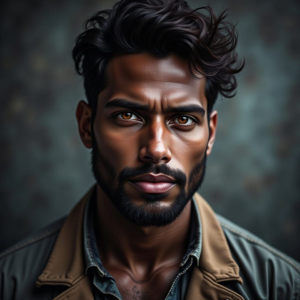 Hyperrealistic Portrait of a Handsome Man
