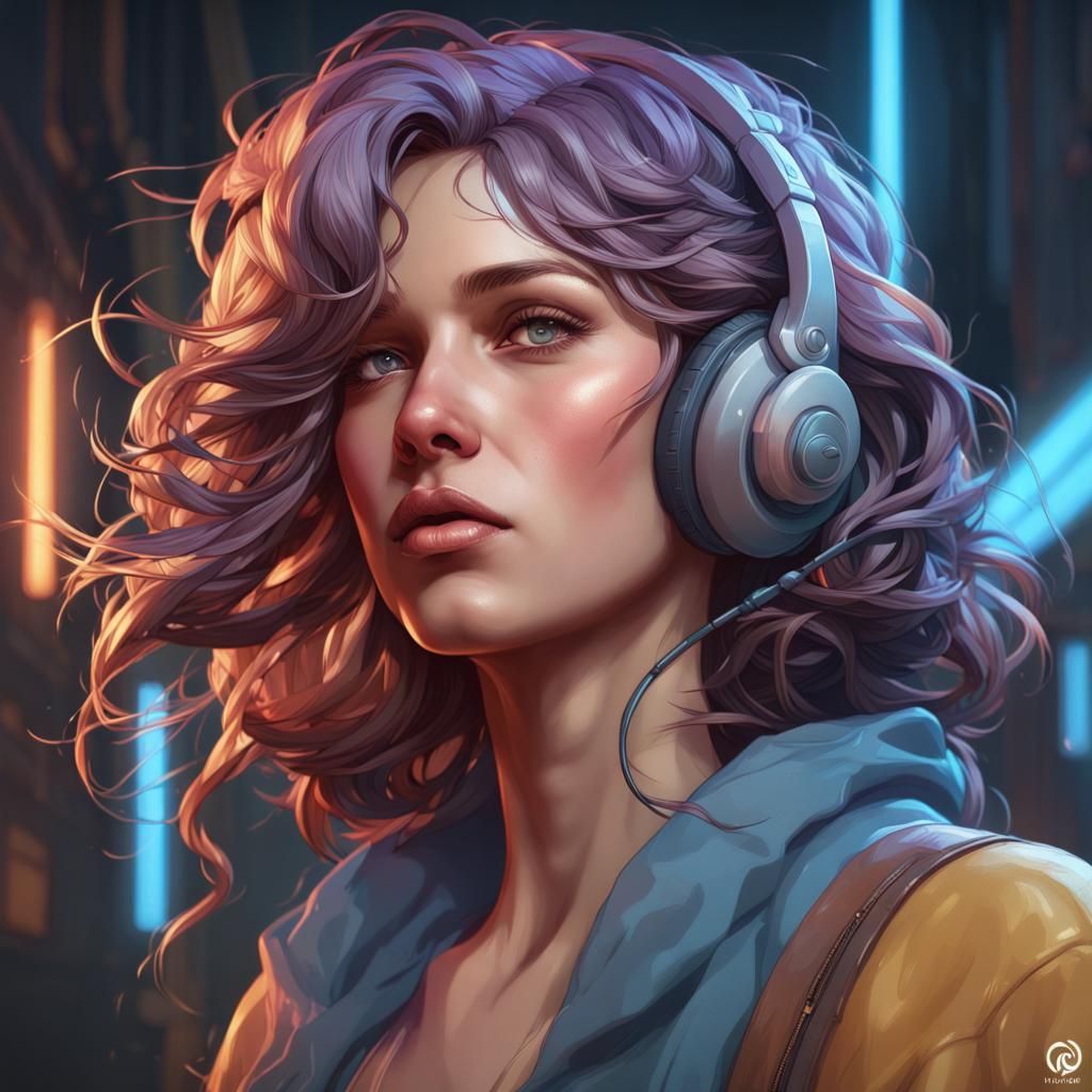 Detailed Portrait in Artgerm and Mucha Style