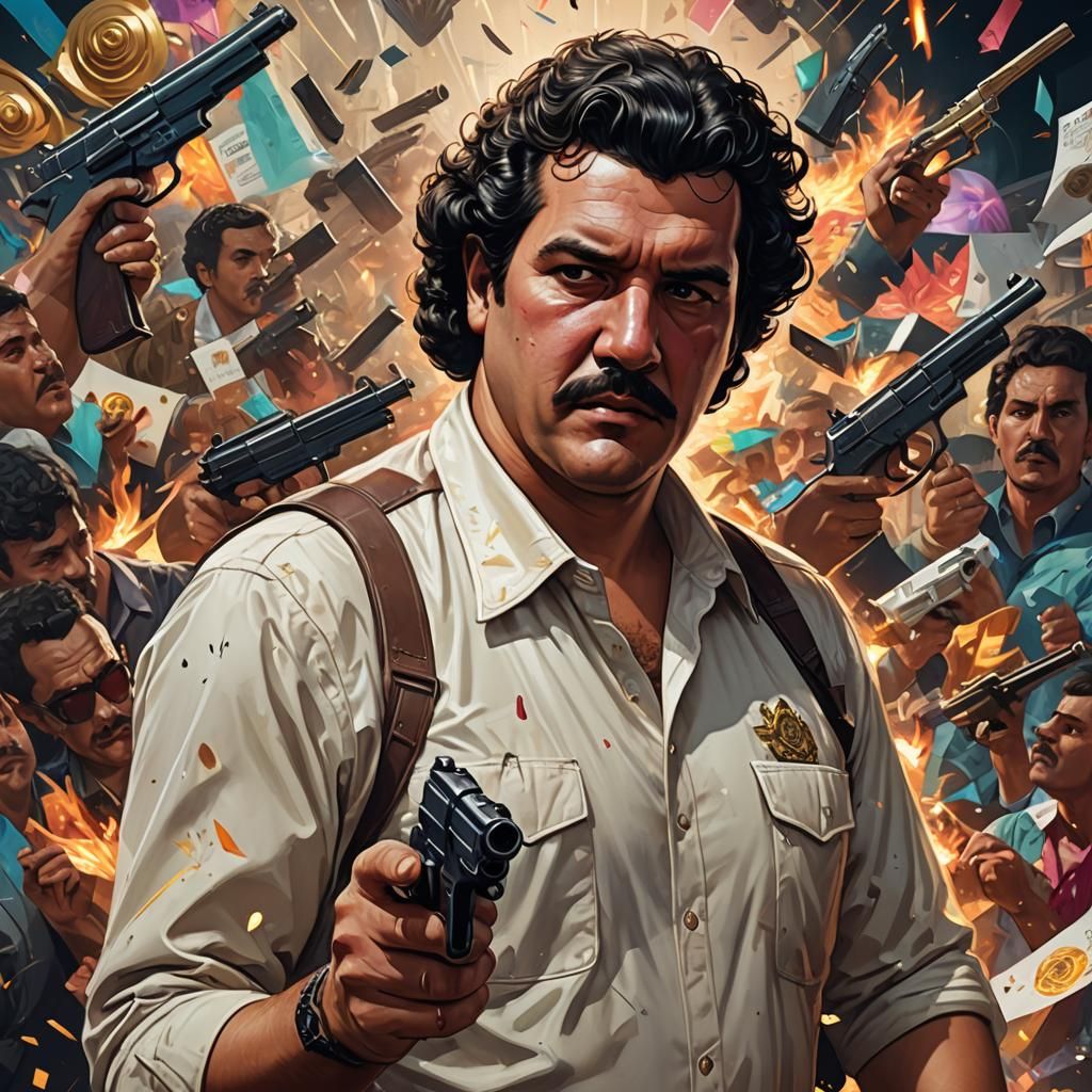 Crime Scene Portrait in Hyperdetailed Style