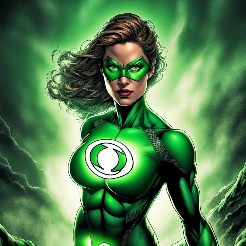 A female green lantern from DC comic books