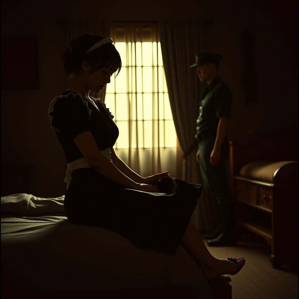 Japanese Maid in Darkest Old West Bedroom