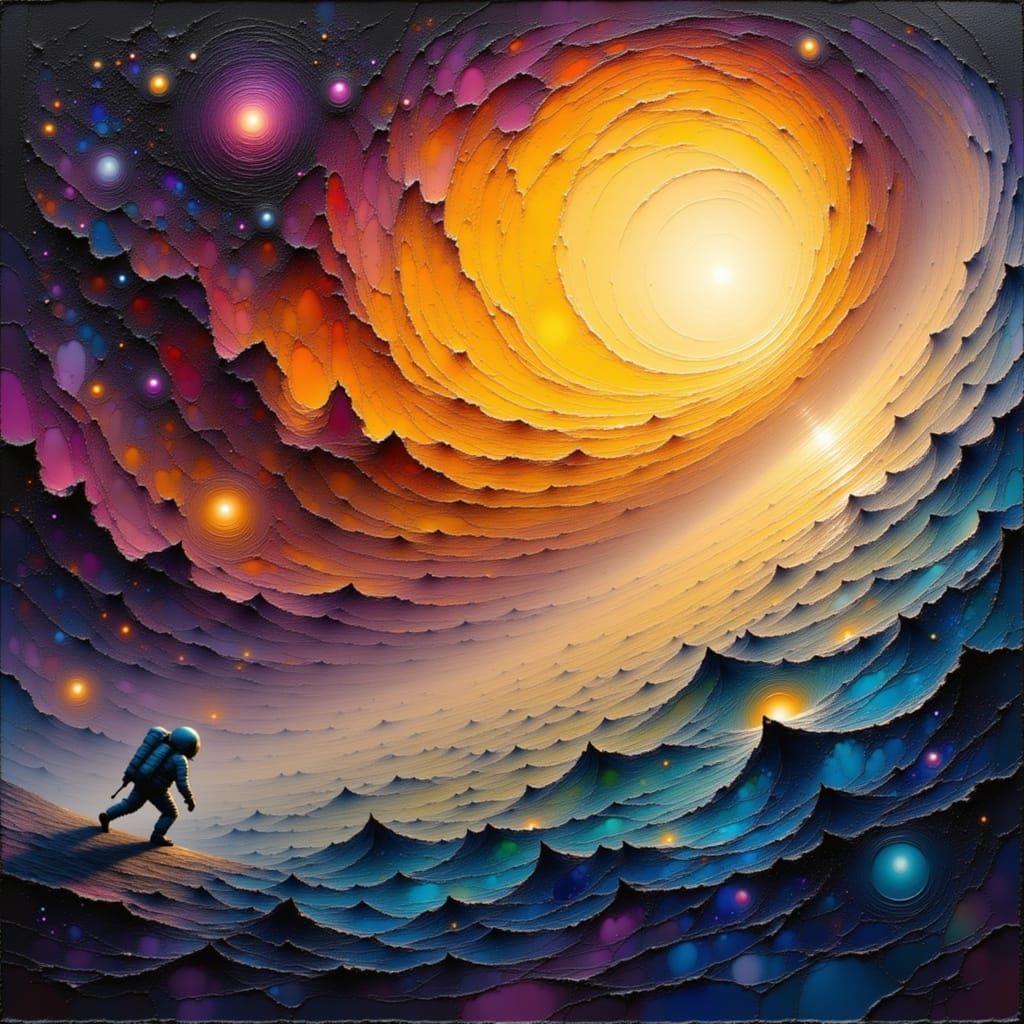 Astronaut in Nebula: Hyperrealistic Cosmic Art