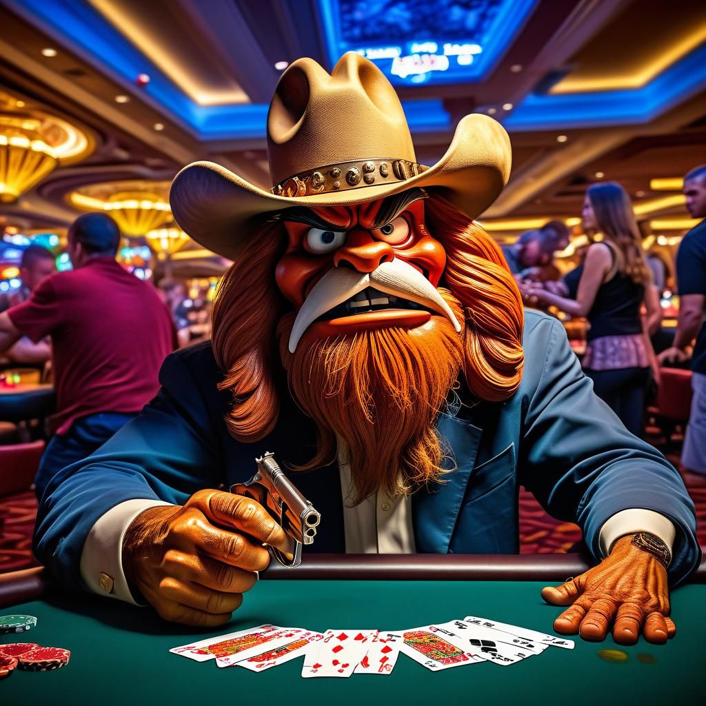 Yosemite Sam Robs Las Vegas Blackjack Table