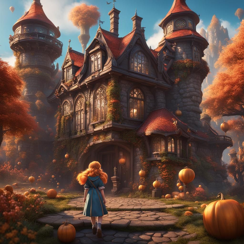 Hufflepuff Girl: Detailed Fantasy Art in Deep Color