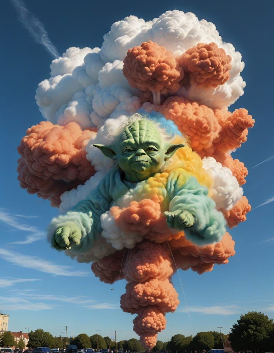 Cloud-yoda in Majestic Puffy Form