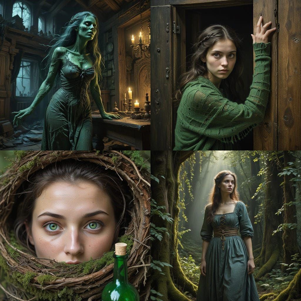 Girl Confronts a Ghostly Entity in a Medieval-Style Haunted ...