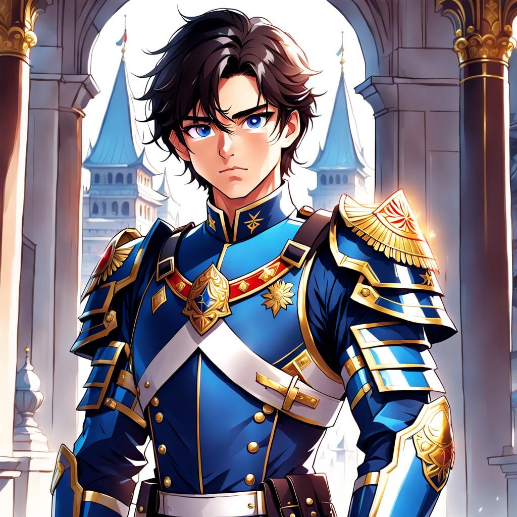 Young Palace Guard in Light Armor Portrait