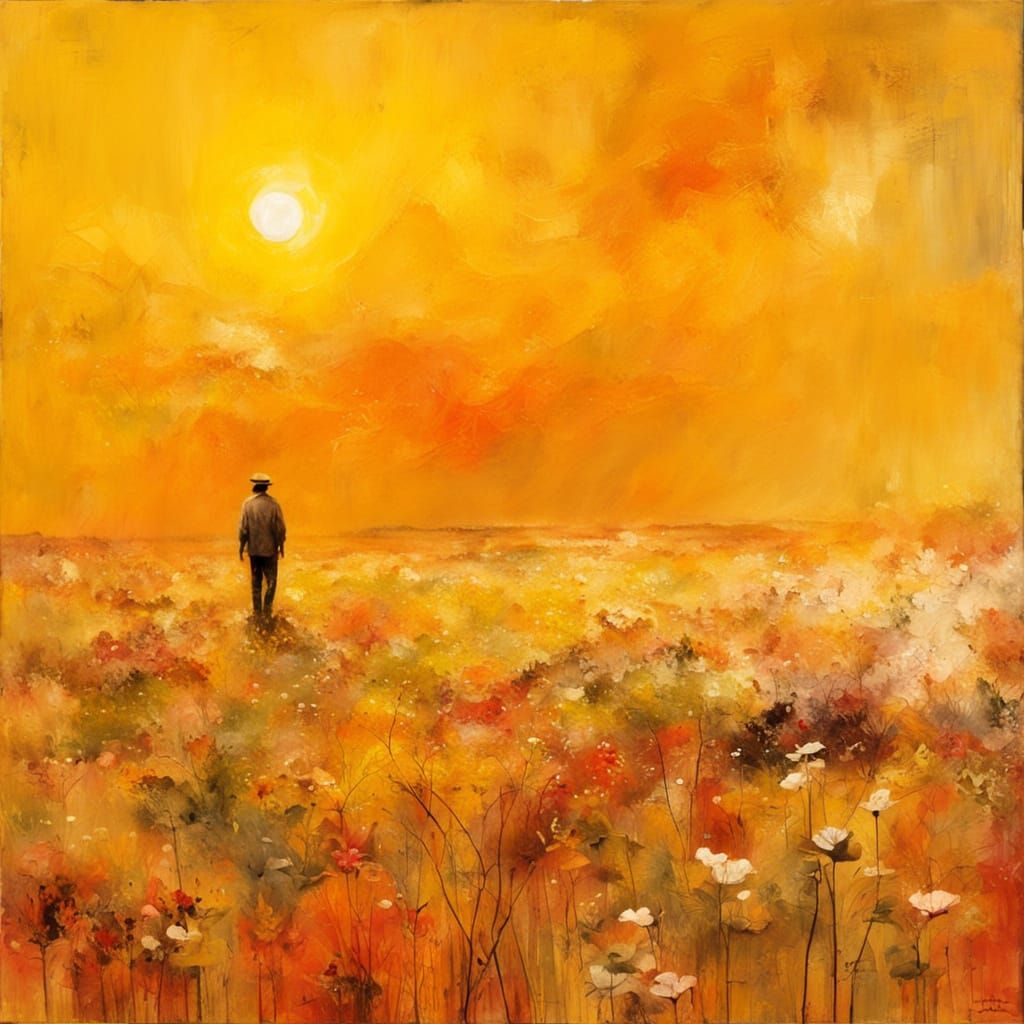 Summer Echoes: Expressionist Impasto Painting