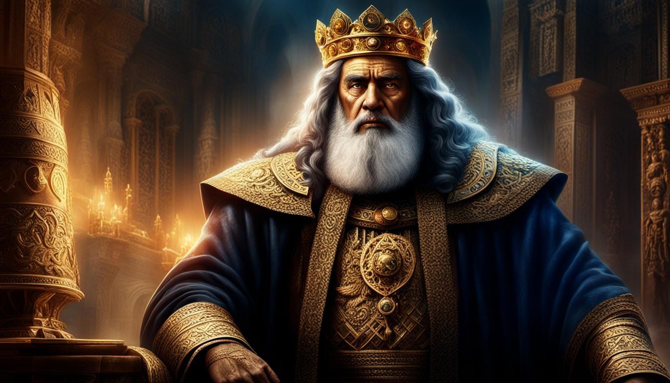 King Solomon: Enigmatic Ruler in Digital Painting