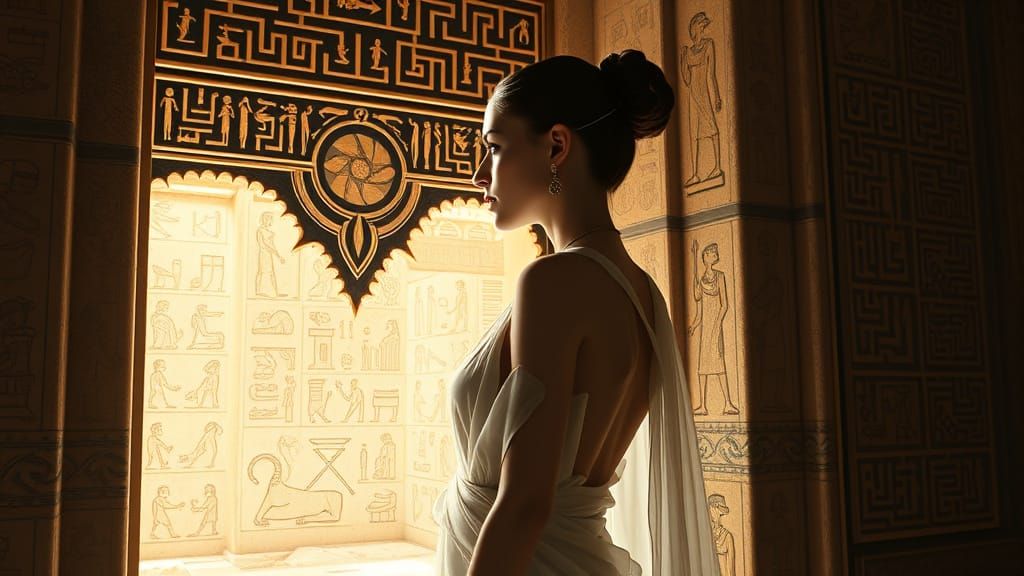 Egyptian Queen in Flowing Garments: Digital Matte Painting