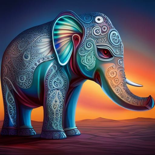 "Swarovski crystal elephant