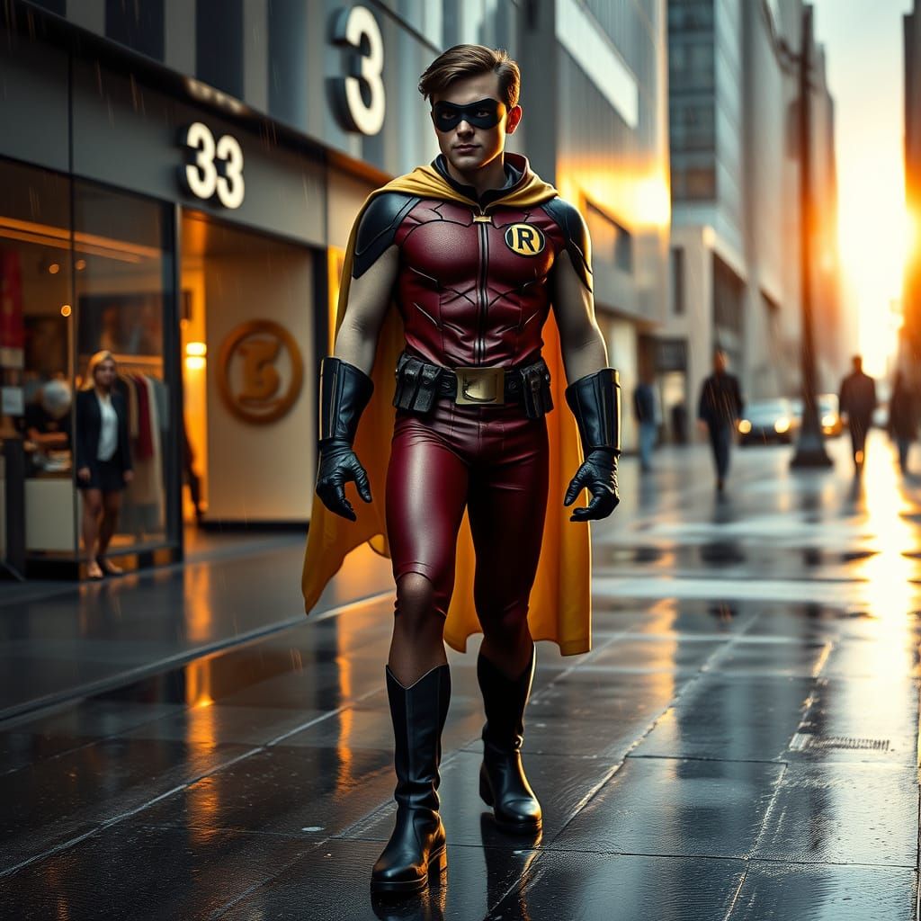 Robin Poses as King as Sun Emerges After Rain