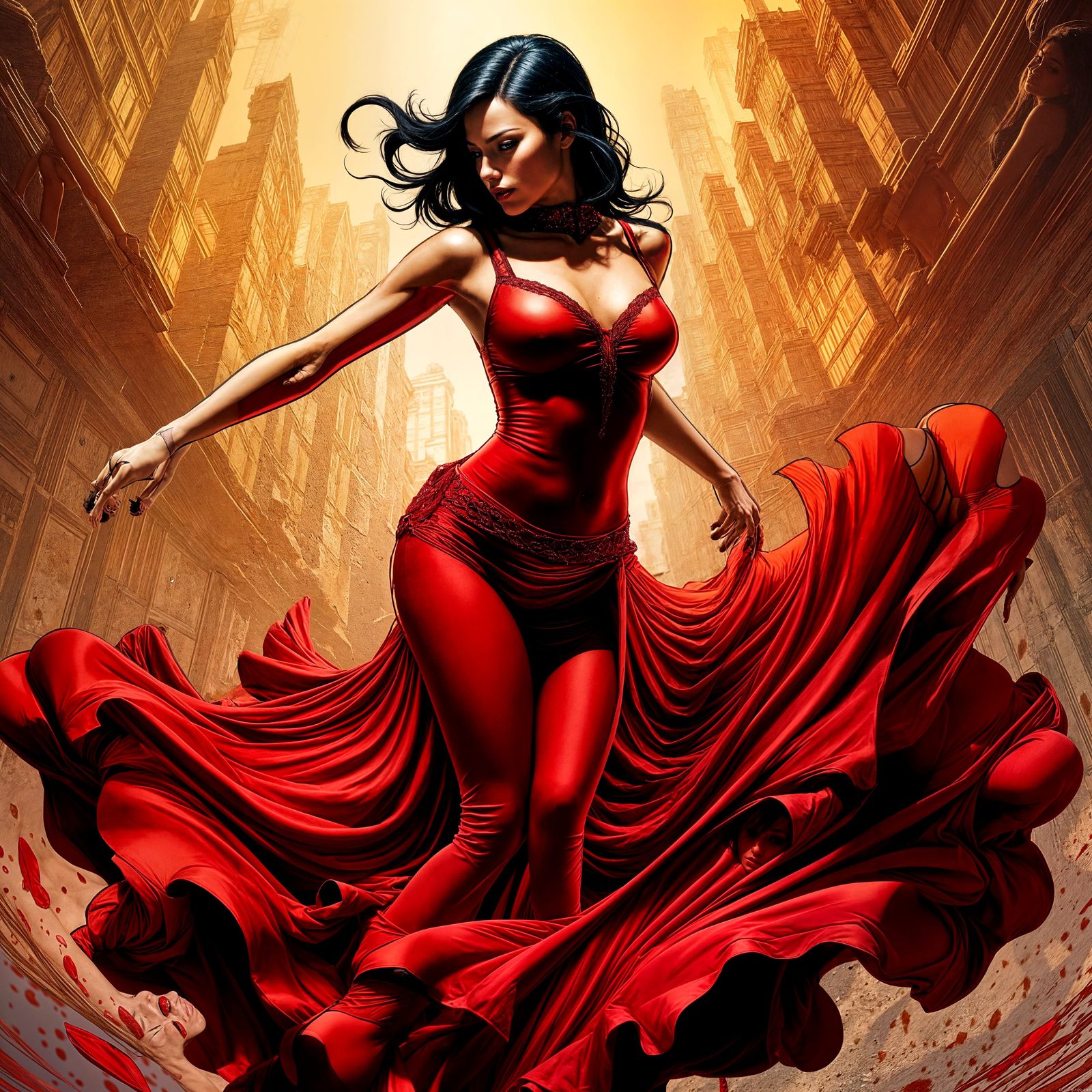 Latina Dancer in Provocative Attire