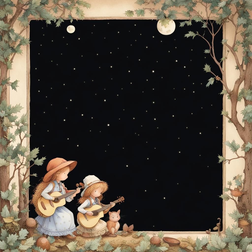Charming Woodland Critters' Moonlit Concert