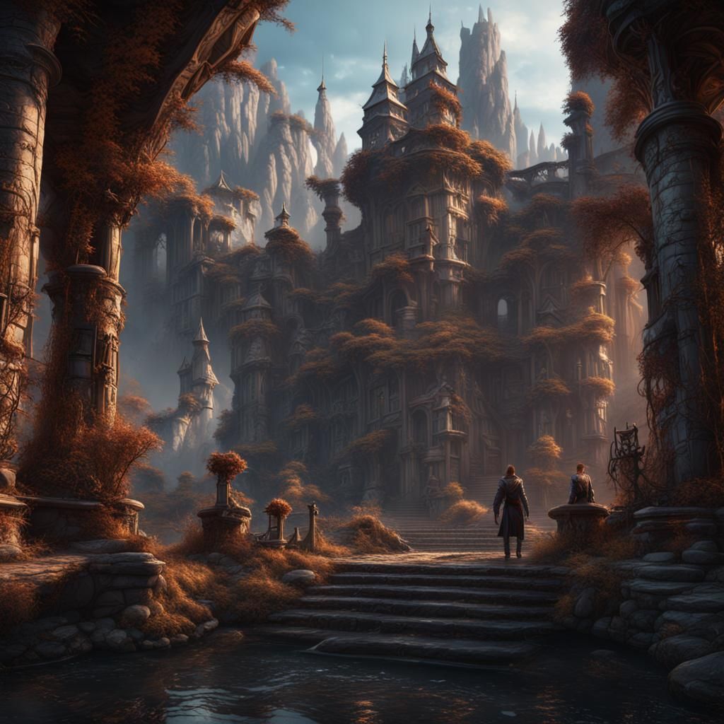 Fantastical Matte Painting in Deep Color