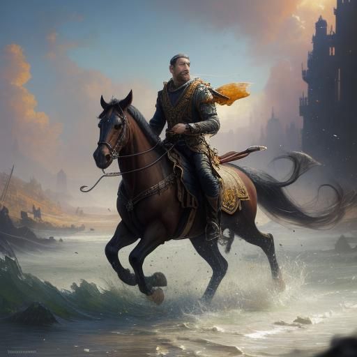 Beautiful Woman Portrait in Detailed Digital Painting