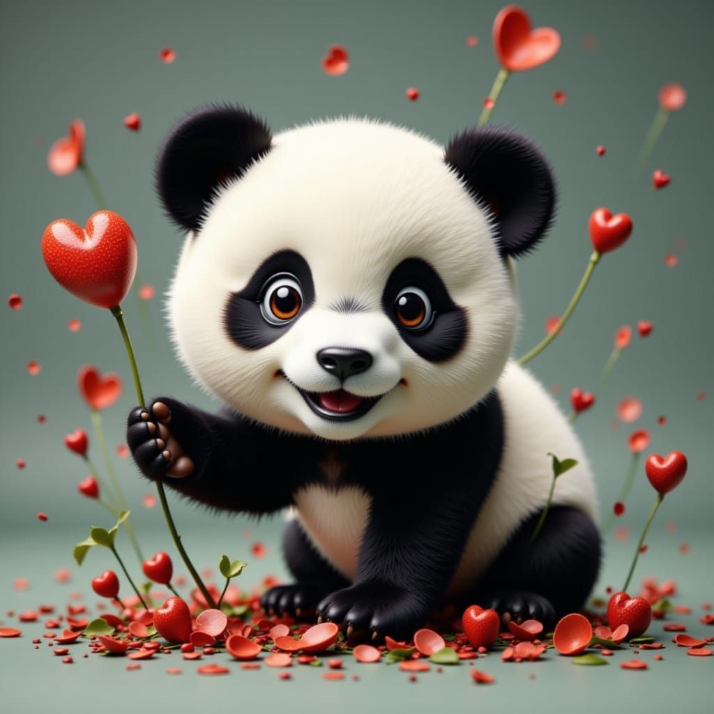 Cute Chibi Panda Portrait