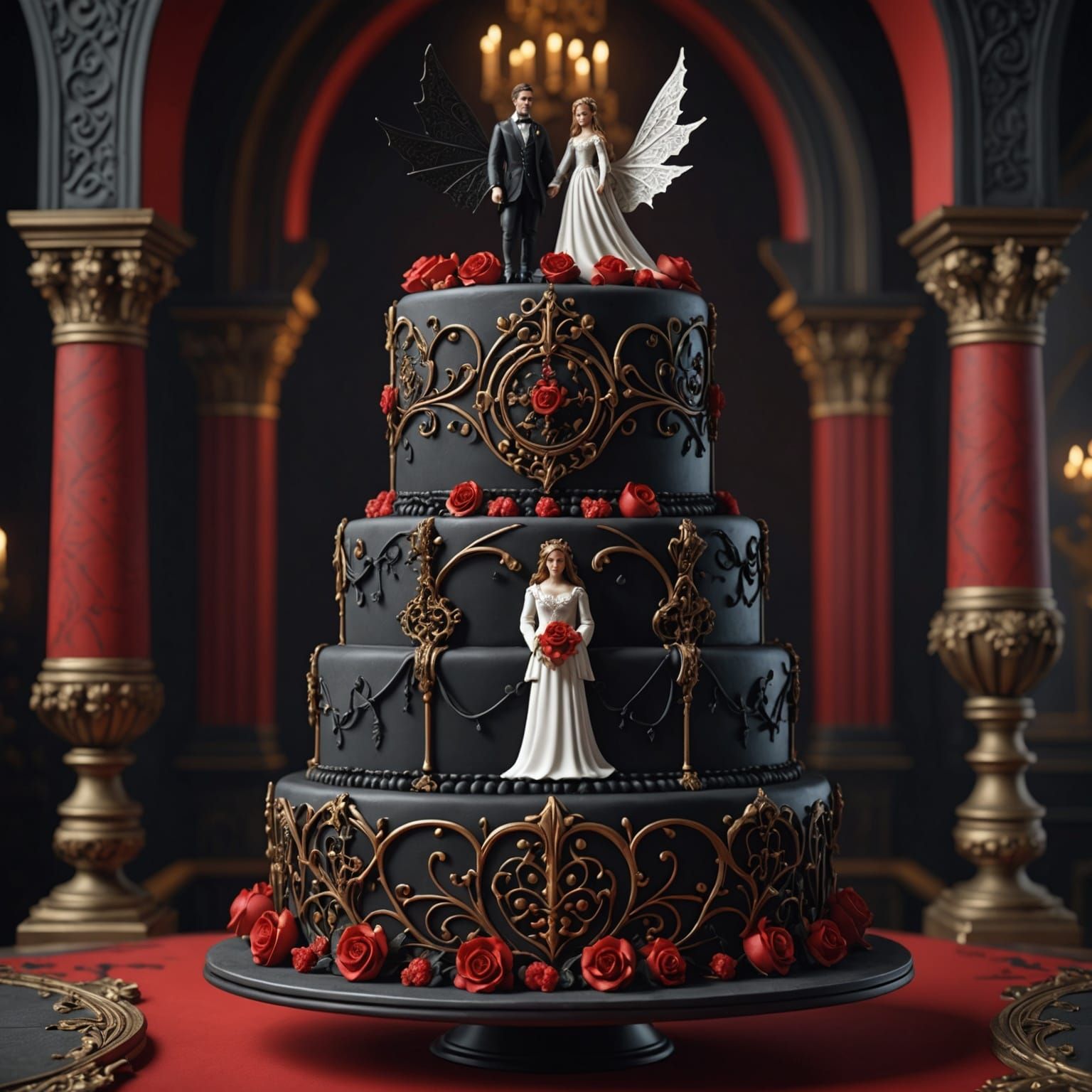 Gothic Wedding Cake