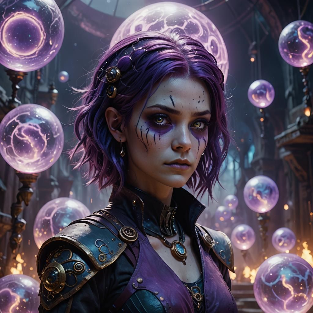 Mystical Arena: Female Monster Breeder in Fantasy Concept Ar...