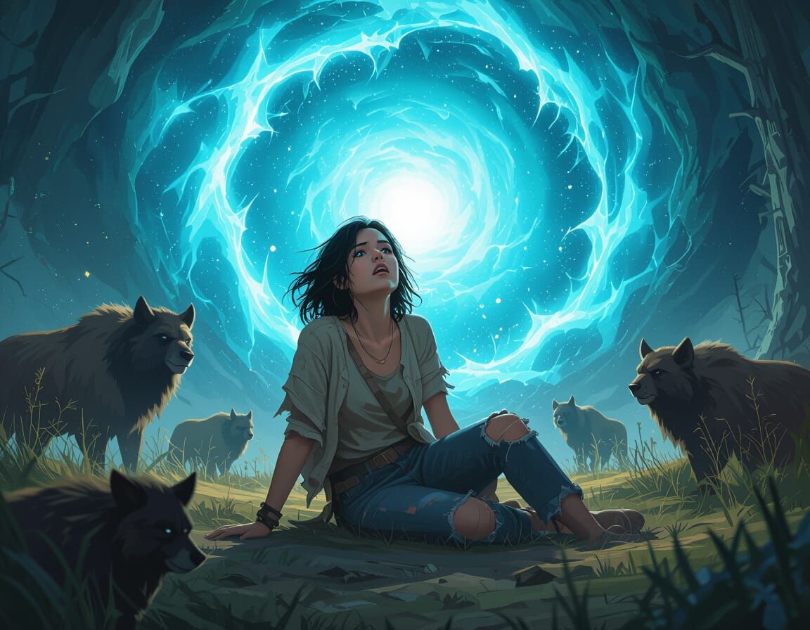 Woman Awakens Before a Sci-Fi Vortex Portal