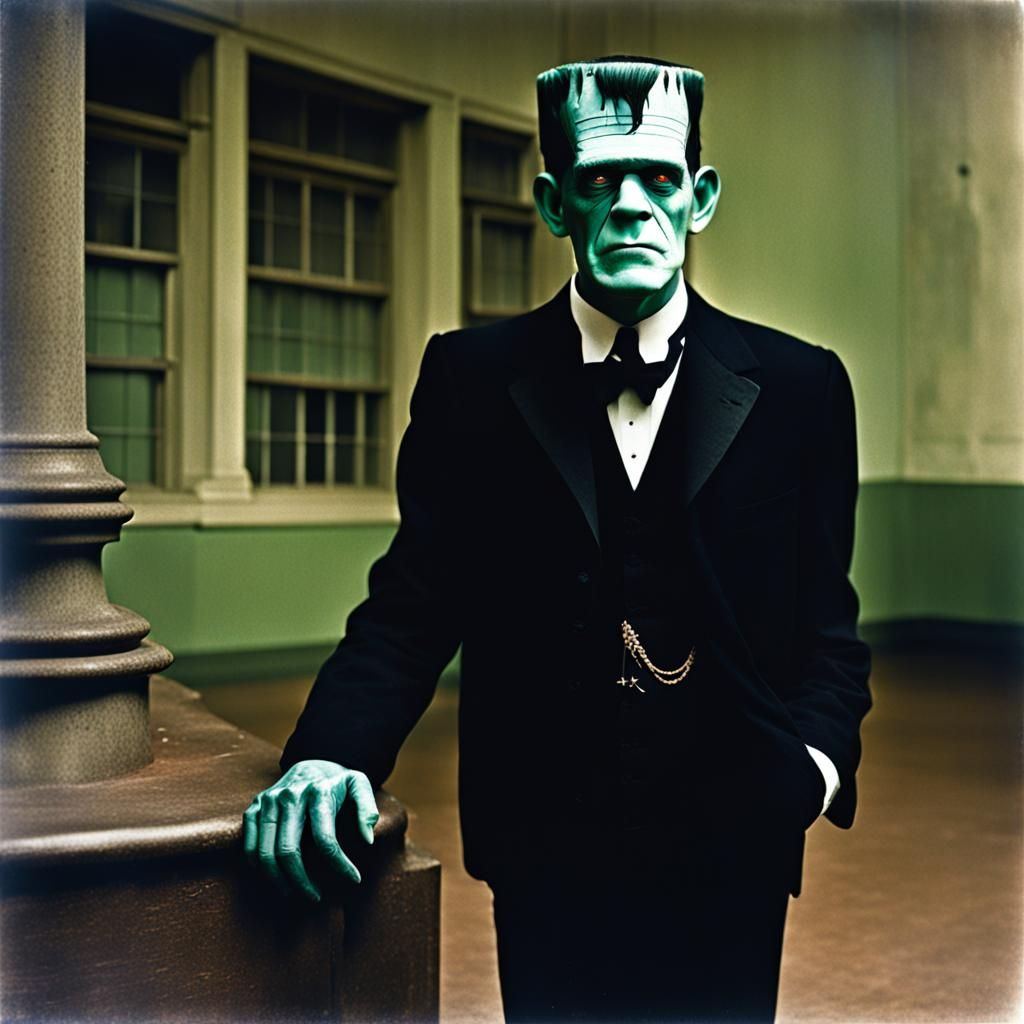Frankenstein Monster at High School Ball