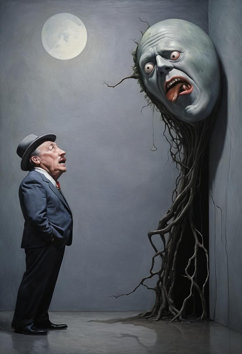 Surreal Nutrition Lecture in Filmic Photorealism