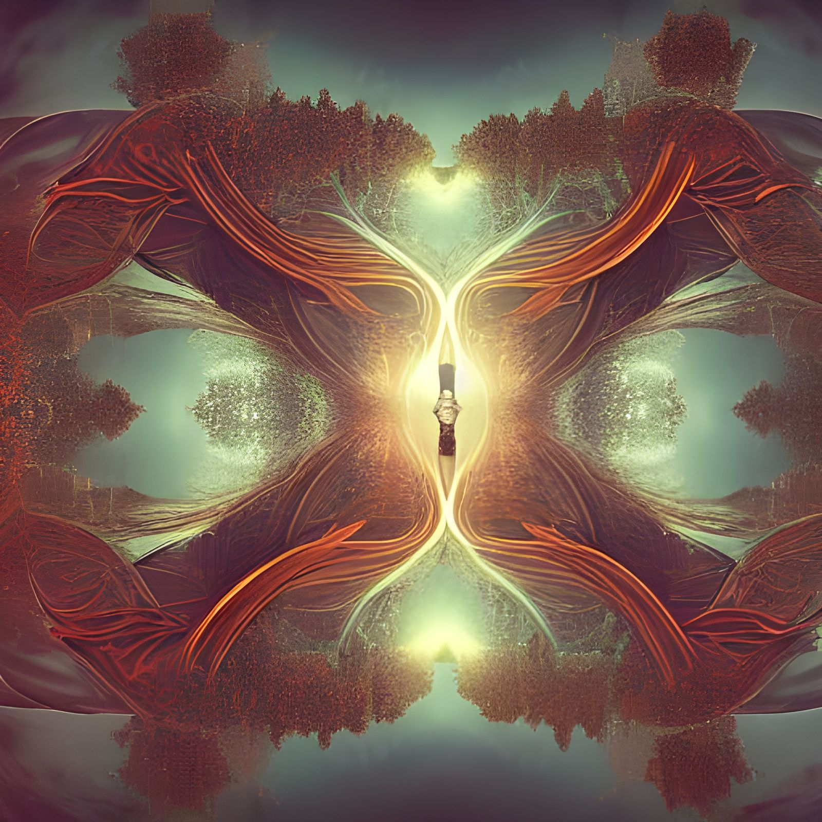 Epic Fantasy Art of Soul and Peace in Digital Tonalism