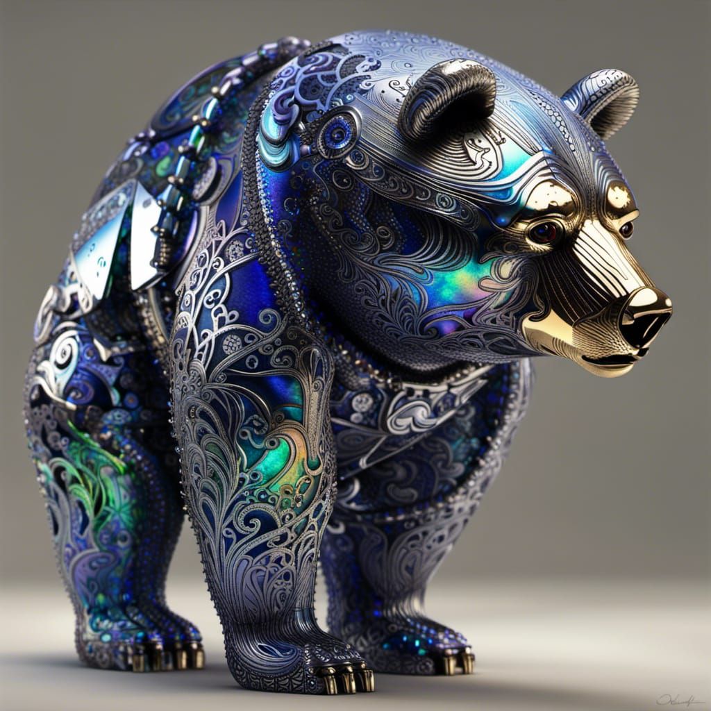 Obese Bear Shadow Knight in Dichroic Armor