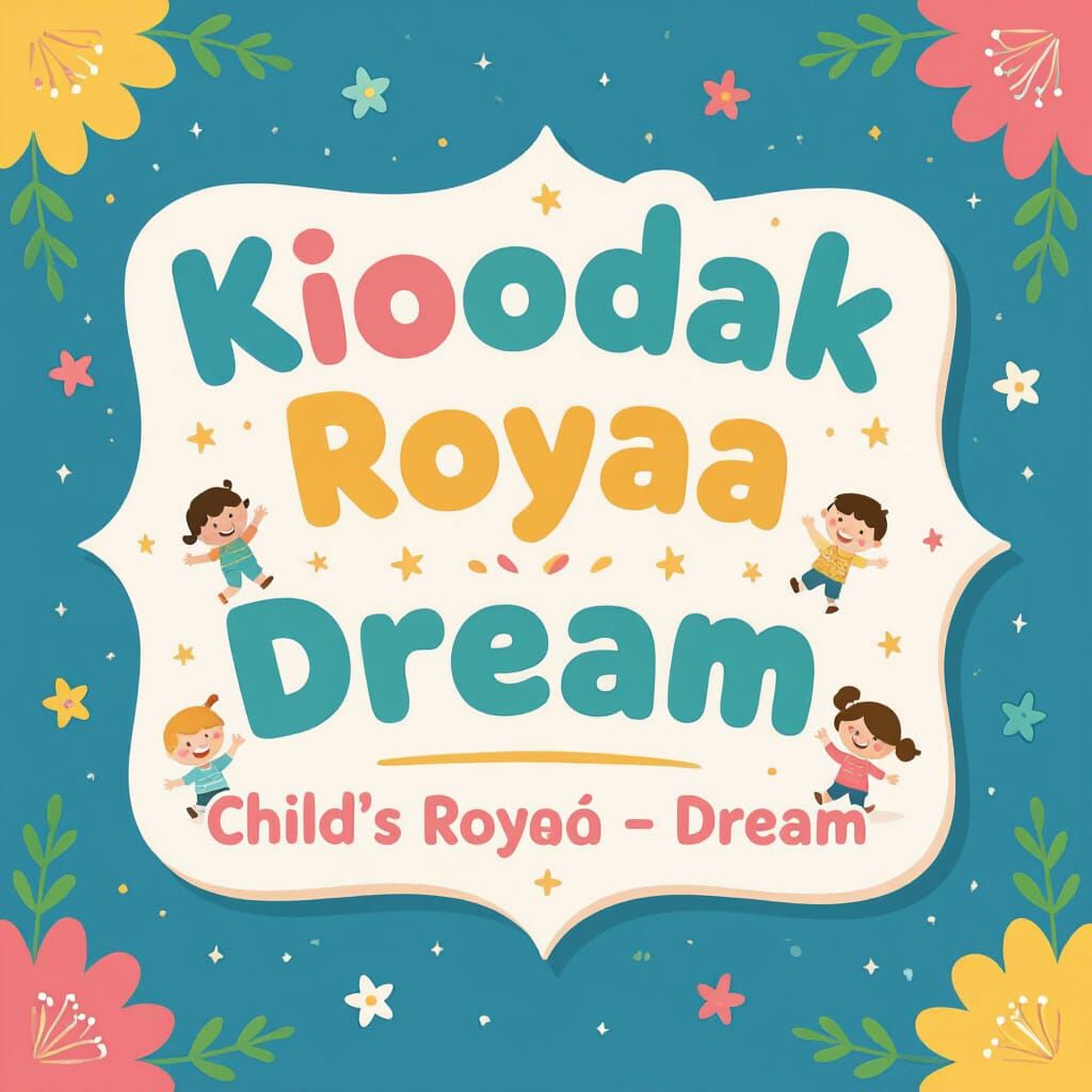 Kindergarten Sign: Child's Dream in Pastel Colors