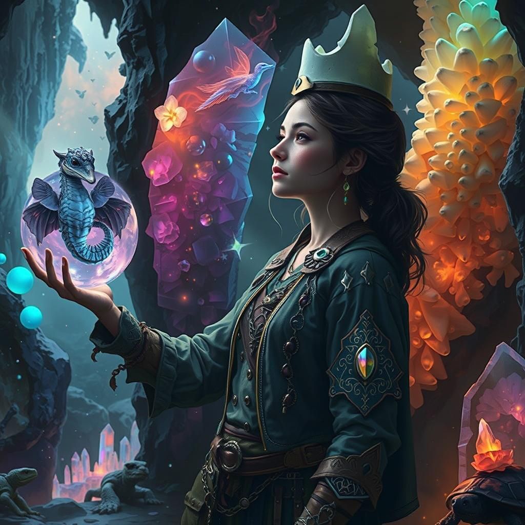 Crystal Cavern of Luminous Treasures and Creatures