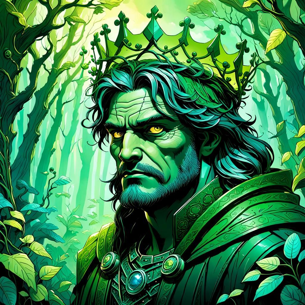 Enchanted Woodland Scene in Digital Art Style