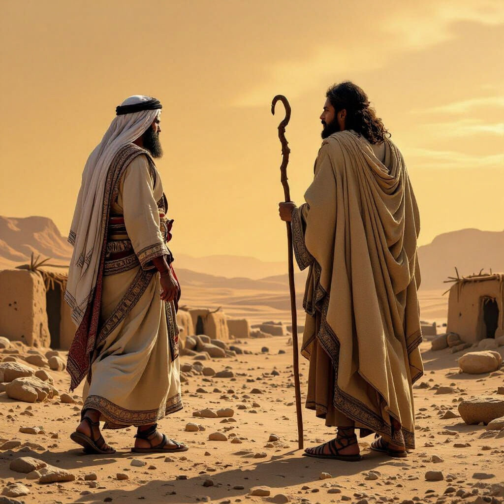 Moses and the Man: A Dramatic Matte Painting
