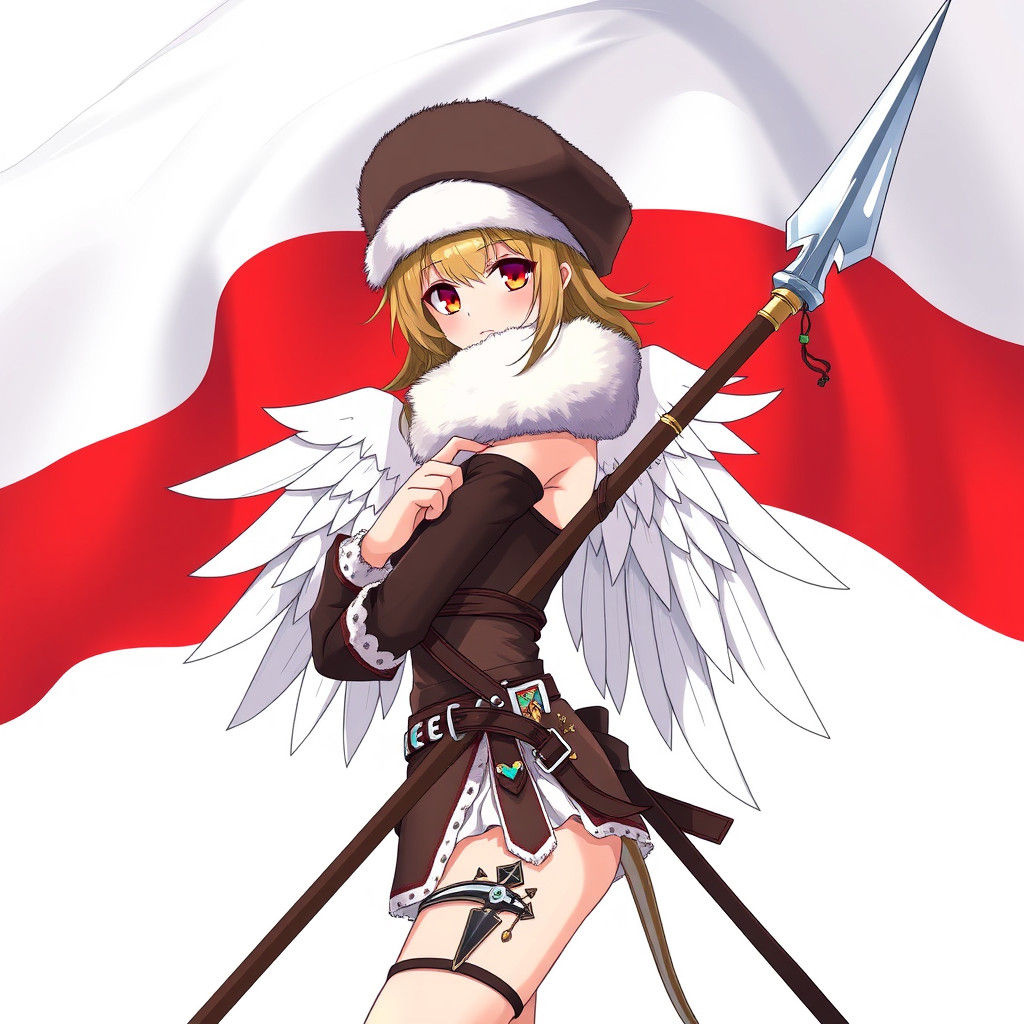 Polish Hussar Warrior Girl with Wings