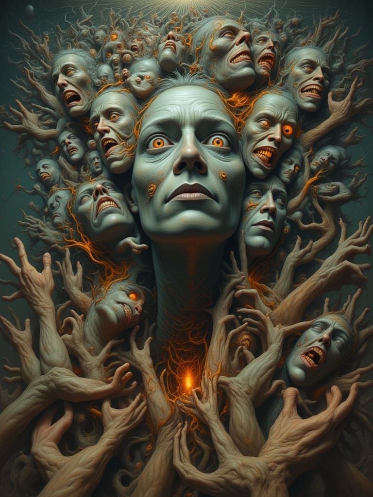 Mindscape of Emotions: Faces of Madness and Serenity