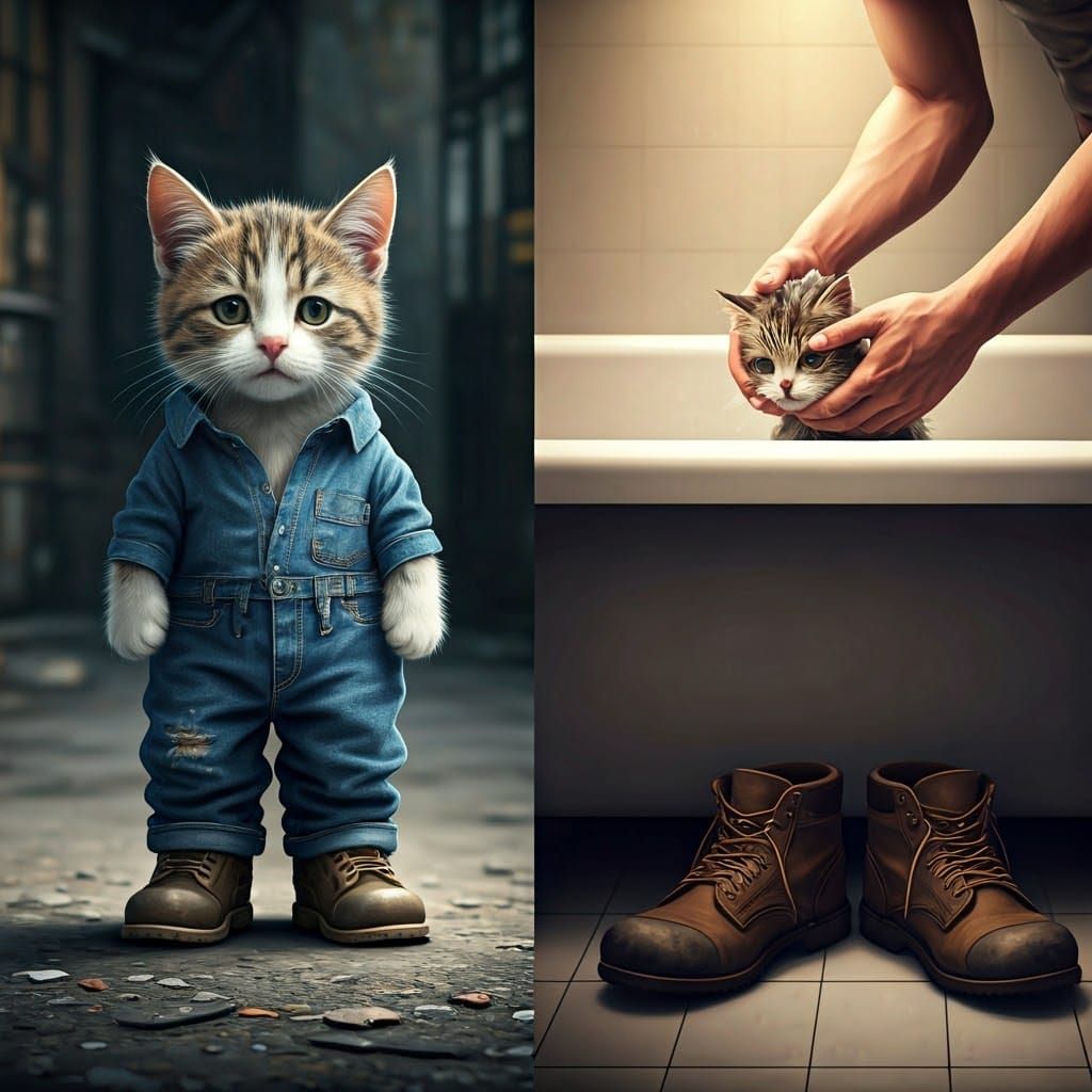 Cat's Transformation: From Despair to Joy